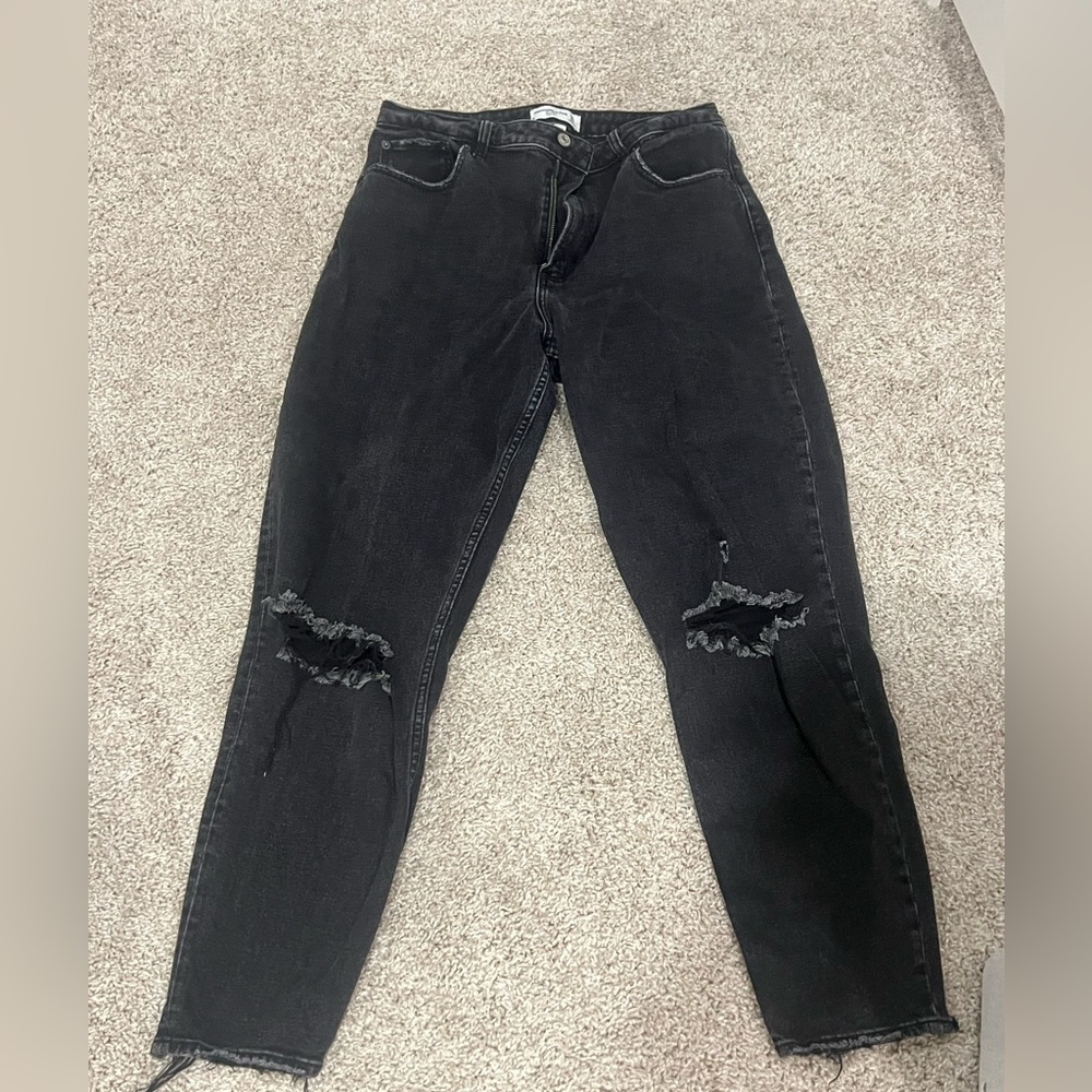 Curve love mom jeans with rips